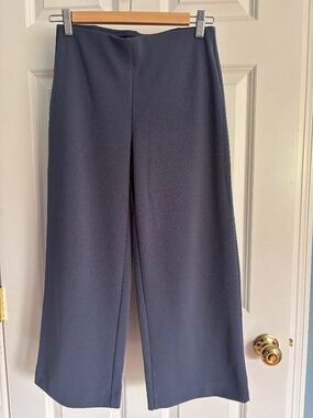 Loft dusty blue wide-leg pants
